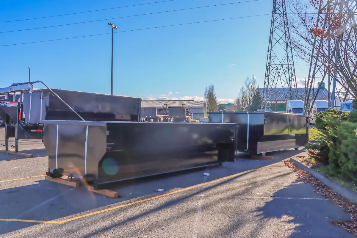 Roll-off dumpster ready for waste disposal at job site for Estate Cleanout Dumpster Rental in Pullman